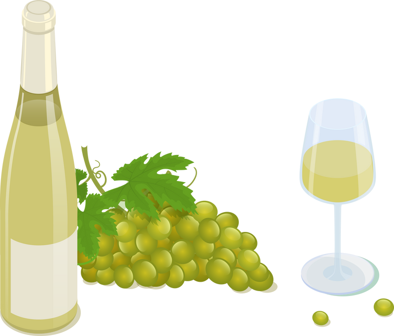 White Wine and Grapes